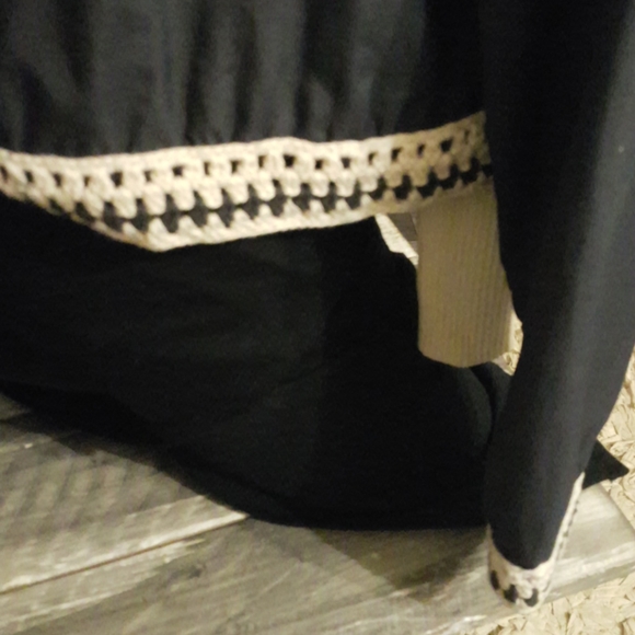 FREE PEOPLE JACKET GRAY/ CREME CROCHET  SMALL - Picture 9 of 11